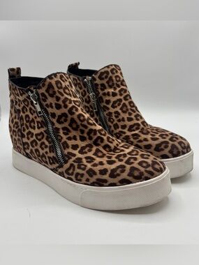 Soda Booties Size 9 Leopard Print